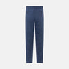 View 3 of product Denim Blue Linen Herringbone Miles Trousers