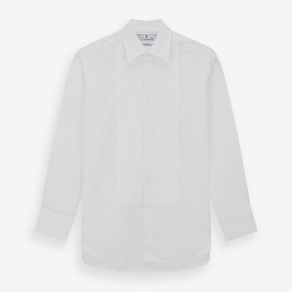 White Marcella Dress Shirt with T&A Collar and Double Cuffs