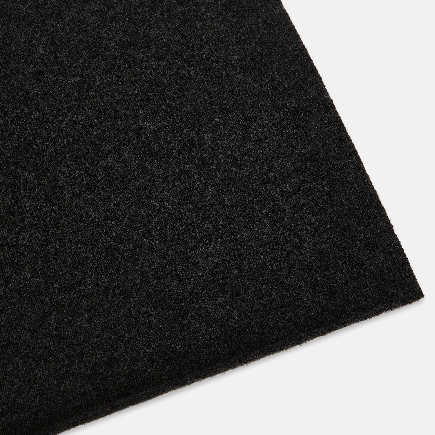 View 2 of product Plain Charcoal Cashmere Knitted Scarf