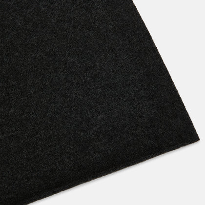 Plain Charcoal Cashmere Knitted Scarf