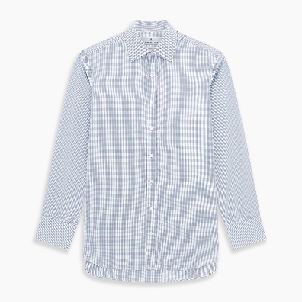Blue Micro Graph Check Mayfair Shirt