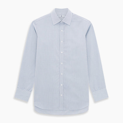 Blue Micro Graph Check Mayfair Shirt