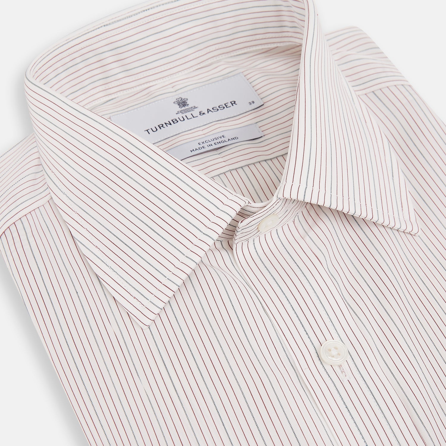 View 2 of product Burgundy Multi Hairline Stripe Mayfair Shirt