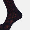 View 4 of product Navy/Red Motif Mid-Length Socks