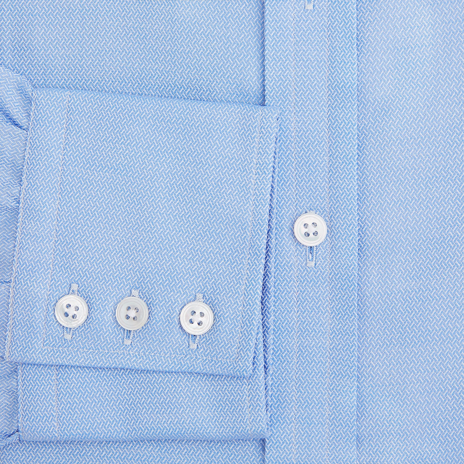 View 4 of product Blue Herringbone Mayfair Shirt