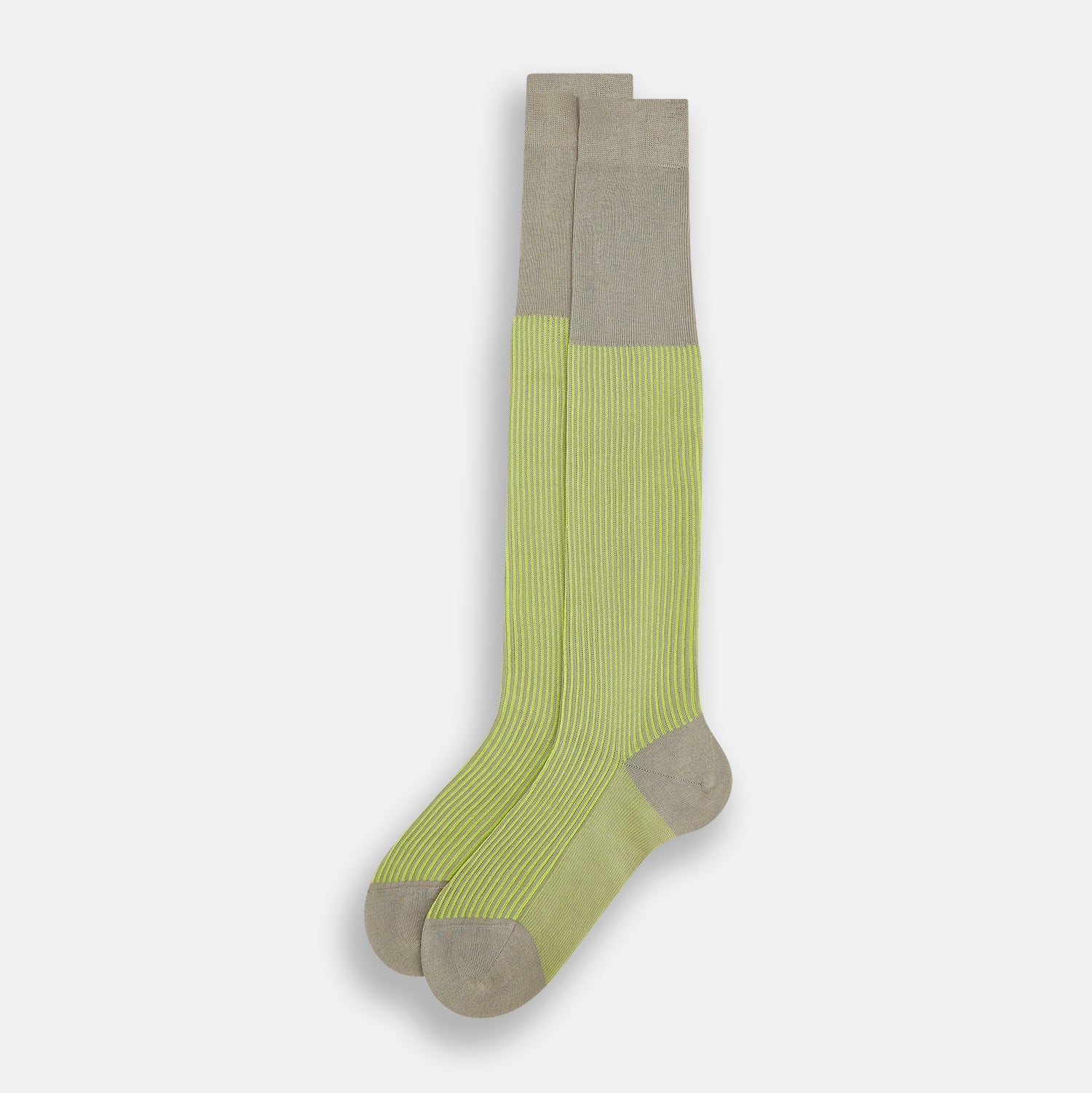 View 2 of product Lime/grey Thin Striped Long Socks