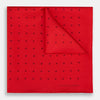View 1 of product Red and Burgundy Spot Silk Pocket Square