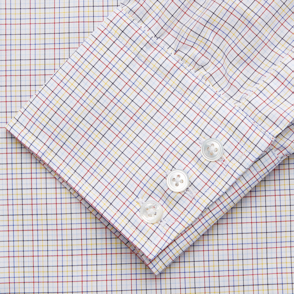 Red Multi Check Regular Fit Mayfair Shirt