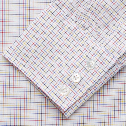 Red Multi Check Regular Fit Mayfair Shirt Image 4