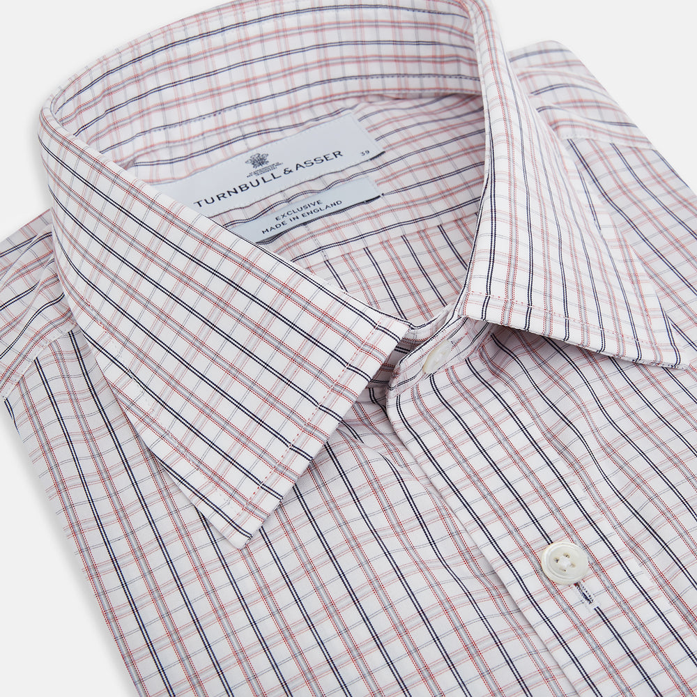 Red and Blue Multi Check Mayfair Shirt