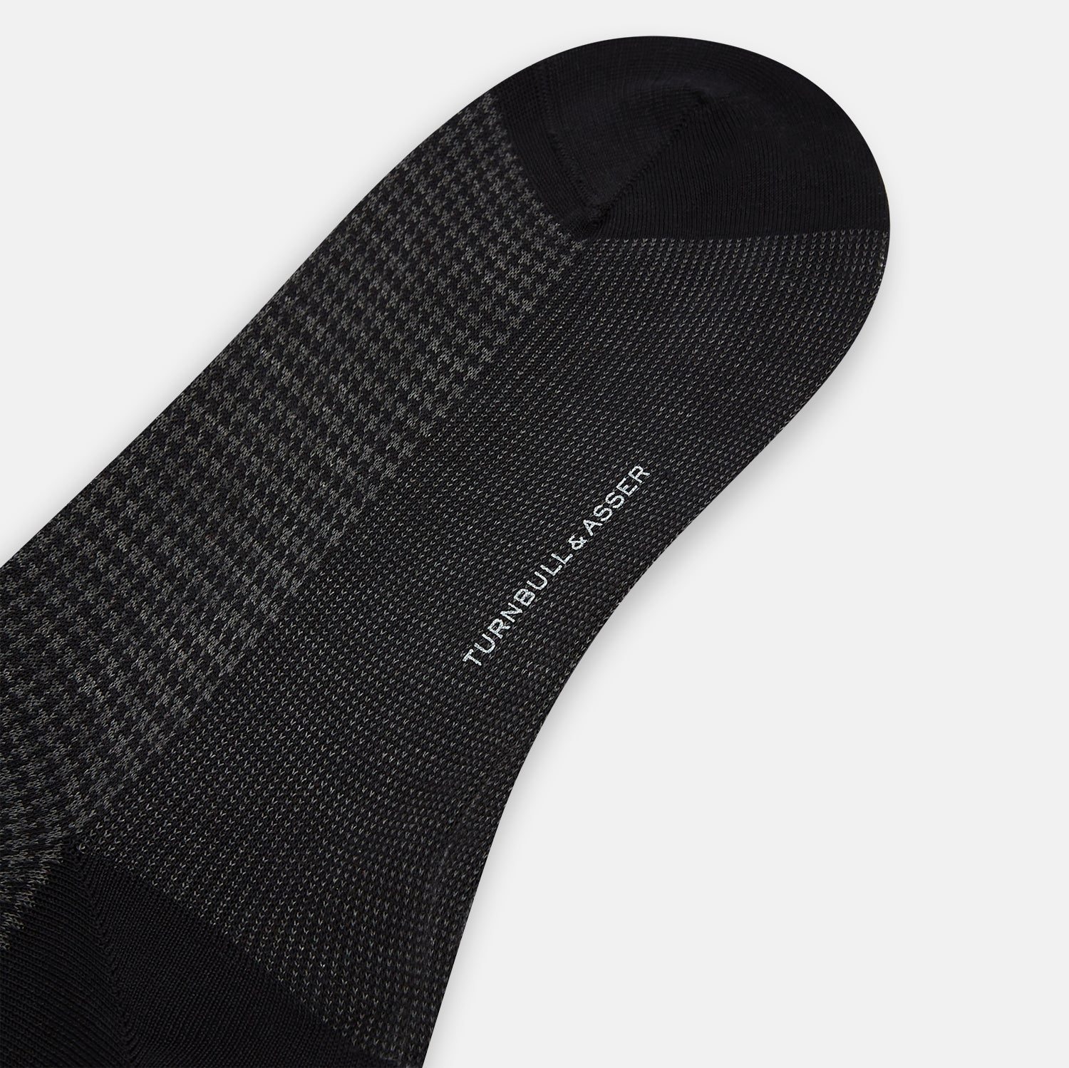 View 3 of product Charcoal Melange Houndstooth Mid-Length Socks