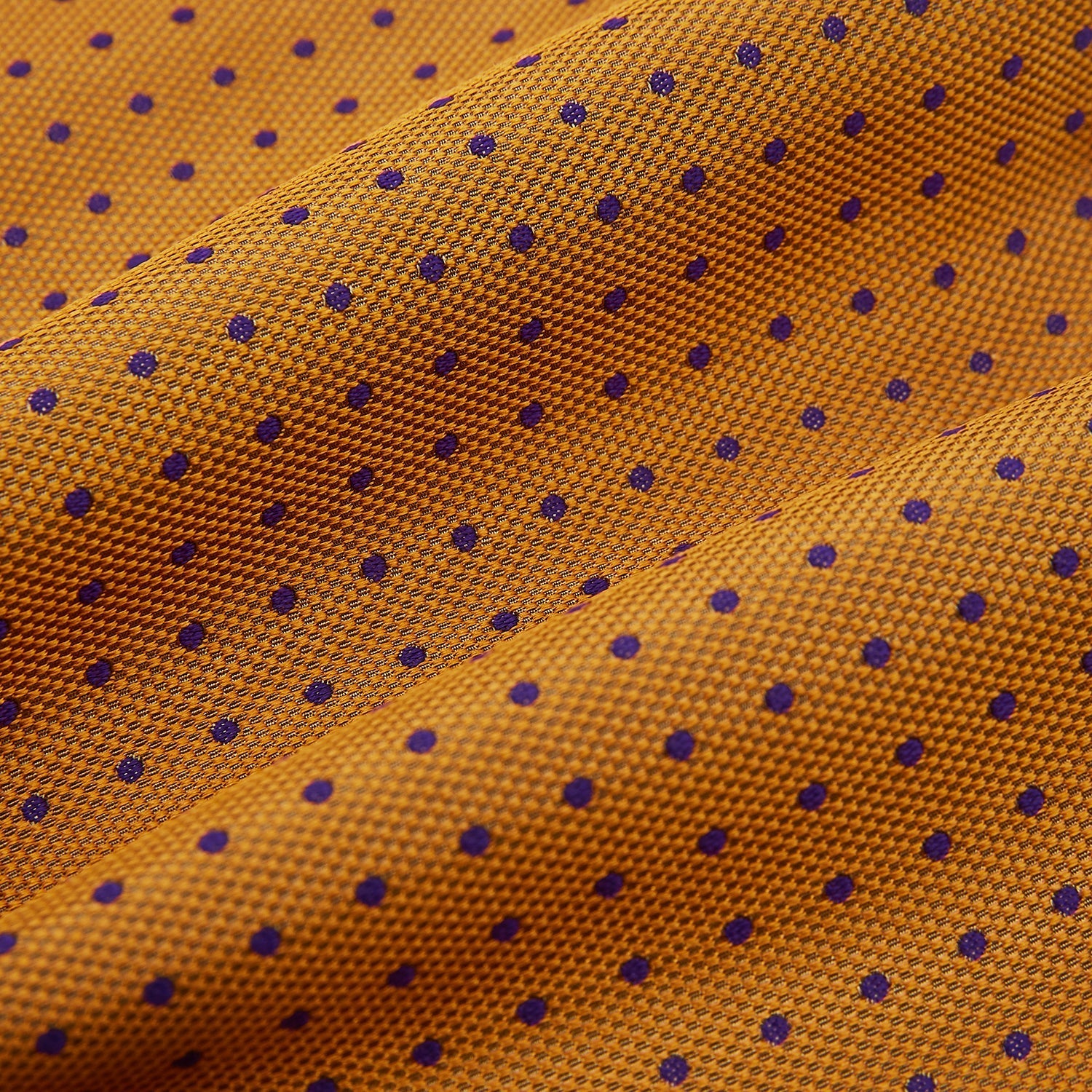 View 4 of product Navy and Orange Micro Dot Silk Cravat