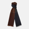 View 1 of product Brown and Navy Cashmere Scarf