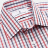 View 5 of product Navy and Red Check Cotton Regular Fit Mayfair Shirt