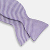 View 3 of product Purple and White Hounstooth Silk Bow Tie