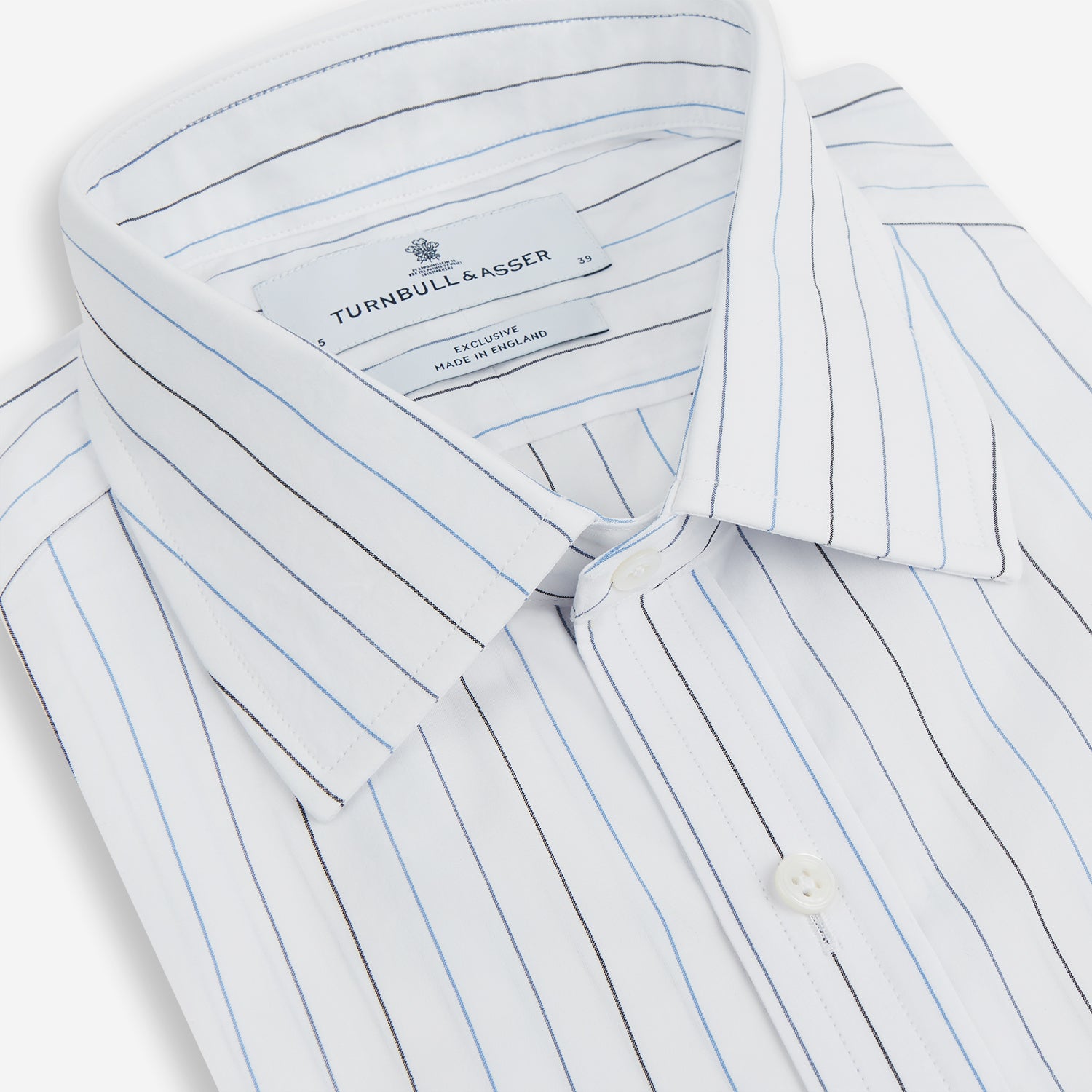 View 2 of product Blue Wide Pinstripe Mayfair Shirt