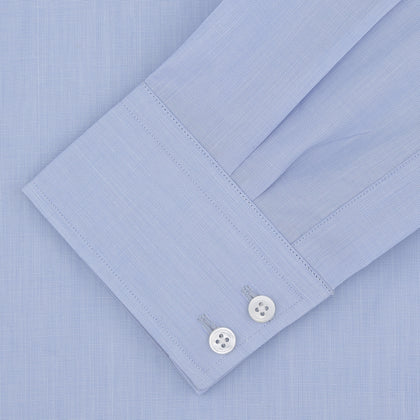 Tailored Fit Light Blue End-on-End Shirt With Kent Collar and 2-Button Cuffs Image 1