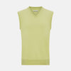 View 1 of product Melon Green V-neck Cashmere Vest