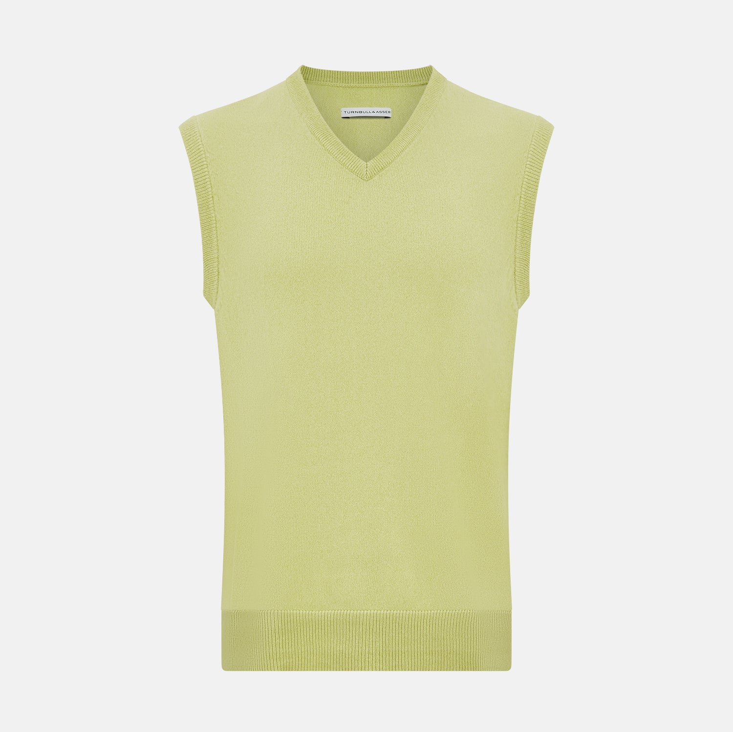 View 1 of product Melon Green V-neck Cashmere Vest