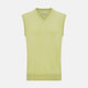 Melon Green V-neck Cashmere Vest