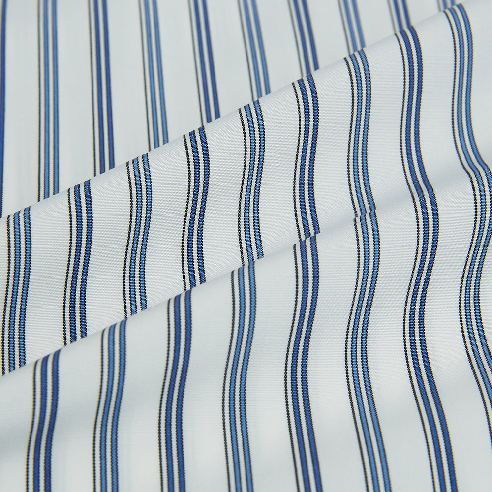 SAPPHIRE BLUE MULTI TRACK STRIPE WINDSOR SHIRT