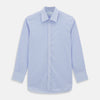 View 1 of product Blue and White Fine Bengal Stripe Sea Island Quality Cotton Shirt with T&amp;A Collar and 3-Button Cuffs