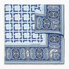 View 5 of product Blue Square-Patterned and Paisley Patterned Silk Pocket Square