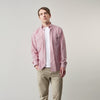 View 2 of product Dark Red Chambray Stripe Weekend Fit Shirt With Dorset Collar