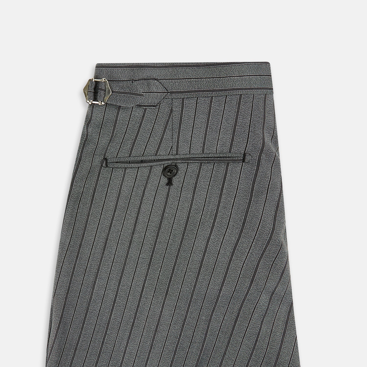 Grey Multi Pinstripe Morning Dress Trousers
