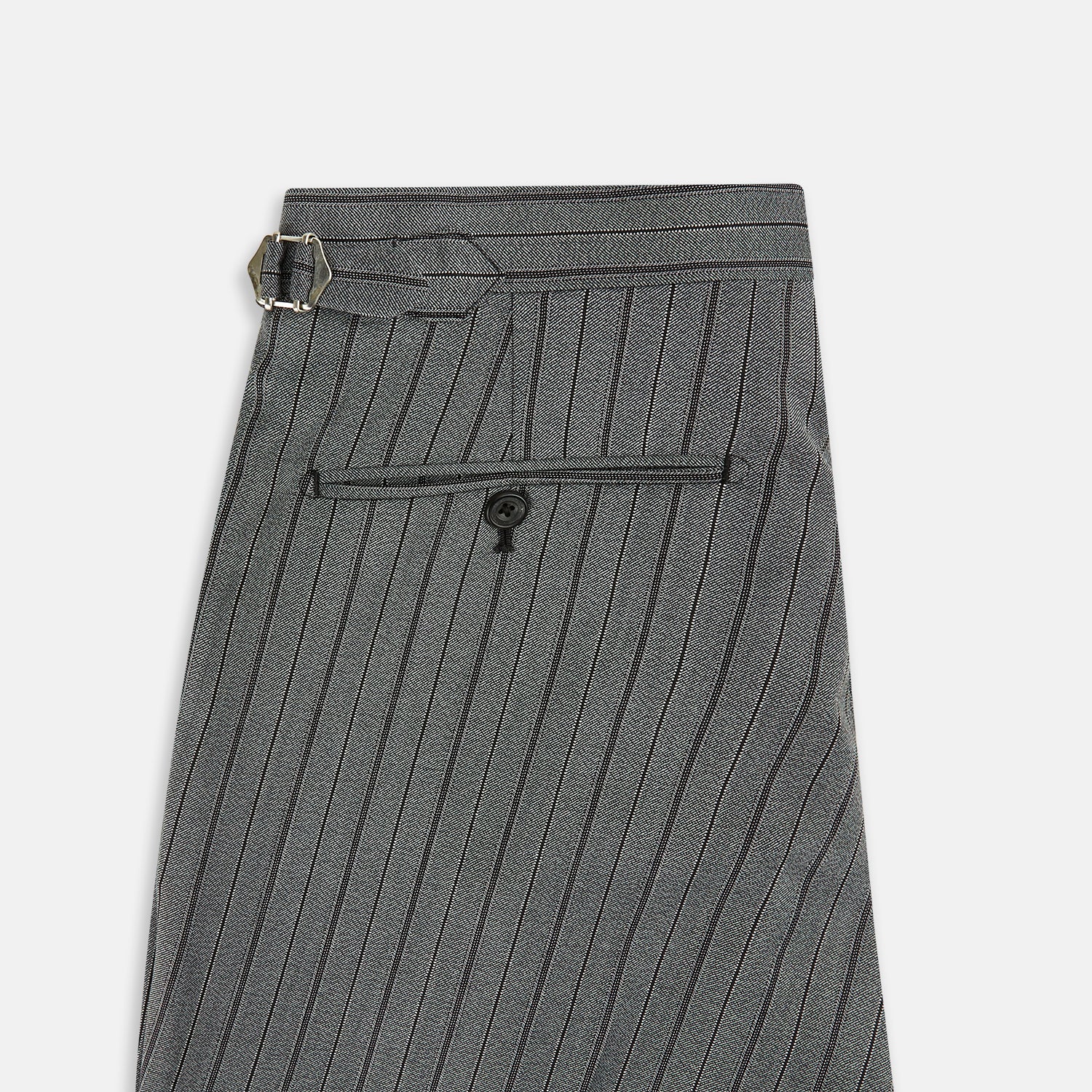 View 5 of product Grey Multi Pinstripe Morning Dress Trousers