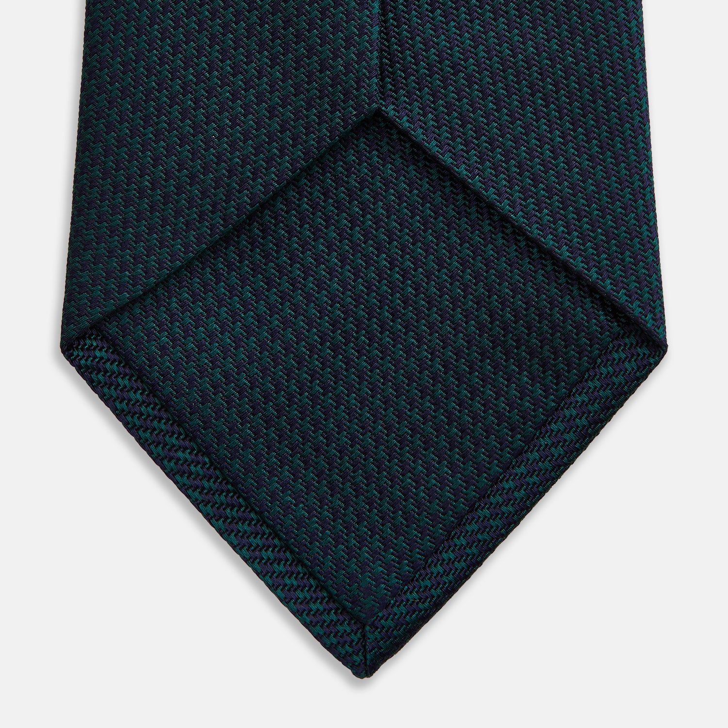 View 4 of product Navy Houndstooth Forest Green Tie