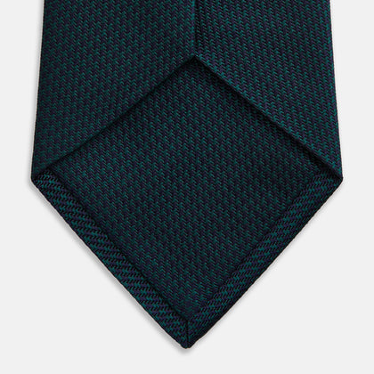 Navy Houndstooth Forest Green Tie Image 3