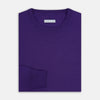 View 4 of product Purple Merino Round Neck Jumper