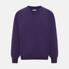 View 1 of product Purple Cashmere V-neck Jumper
