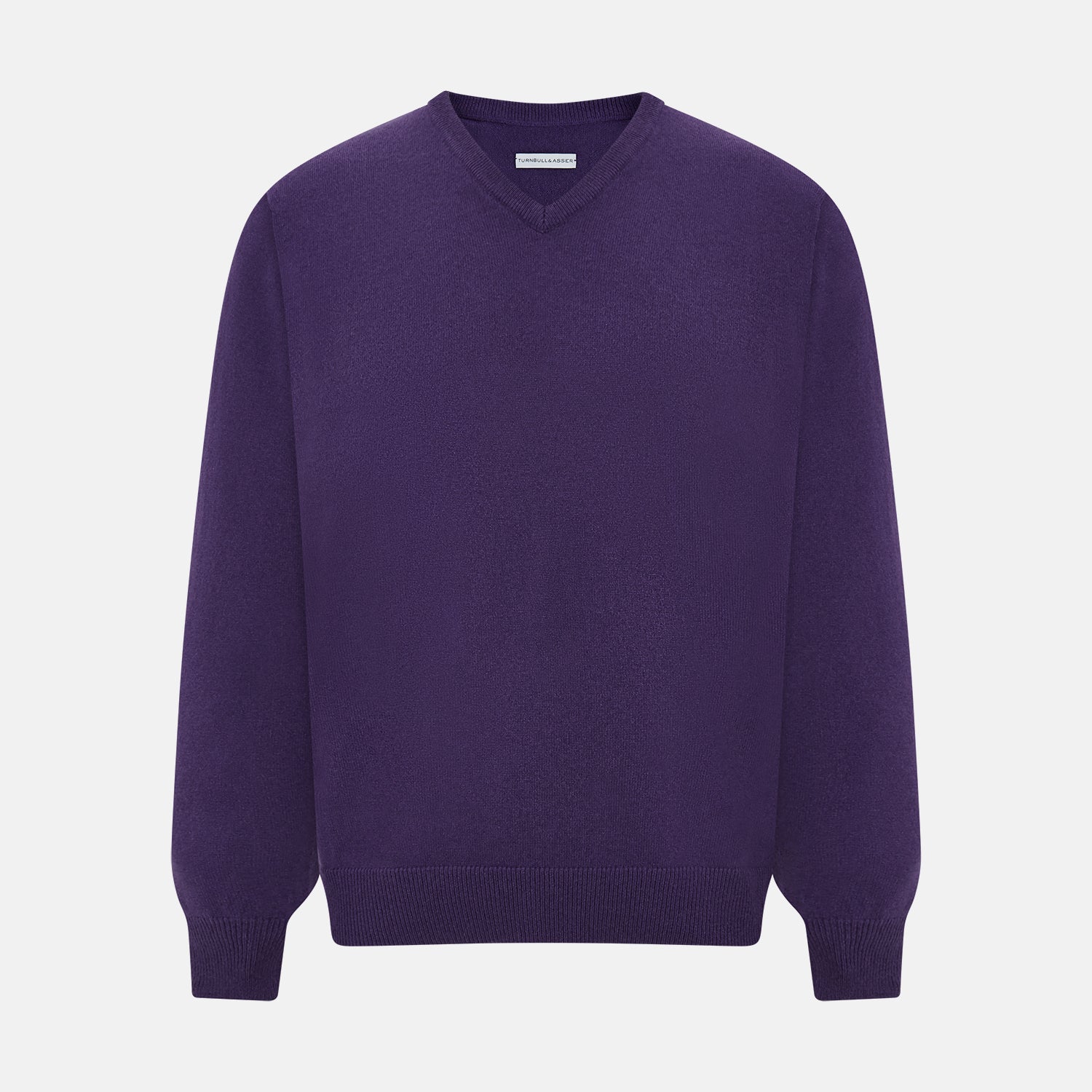 View 1 of product Purple Cashmere V-neck Jumper
