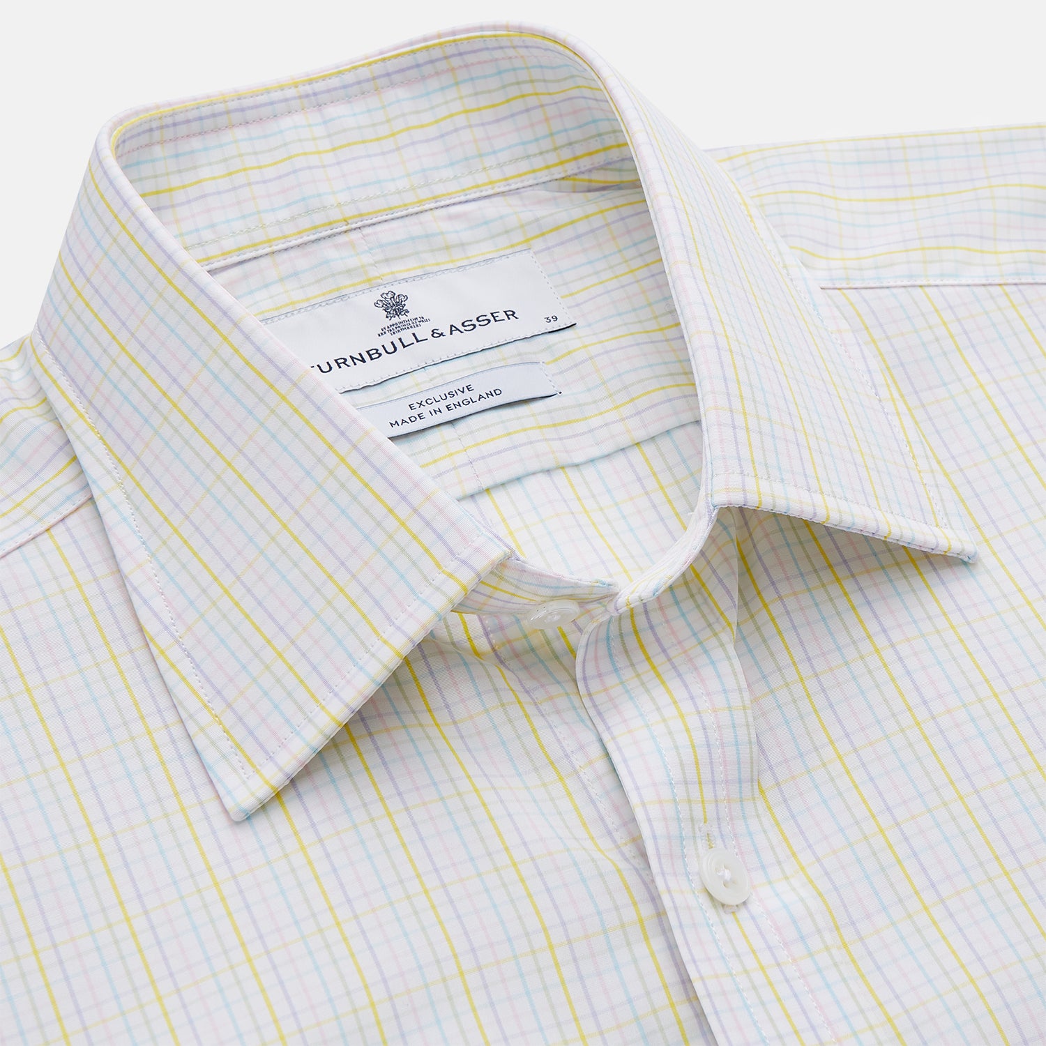 Yellow Multi Check Cotton Regular Fit Mayfair Shirt