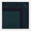 Navy and Petrol Green Dot Silk Pocket Square