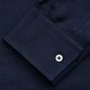 Navy Weekend Fit Nevis Cotton-Cashmere Shirt With Dorset Collar And 1-Button Cuffs