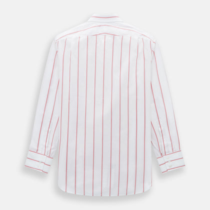Coral Track Stripe Mayfair Shirt Image 2