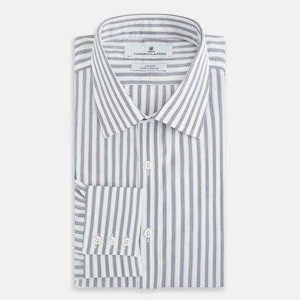 Purple Multi Stripe Mayfair Shirt Image 4
