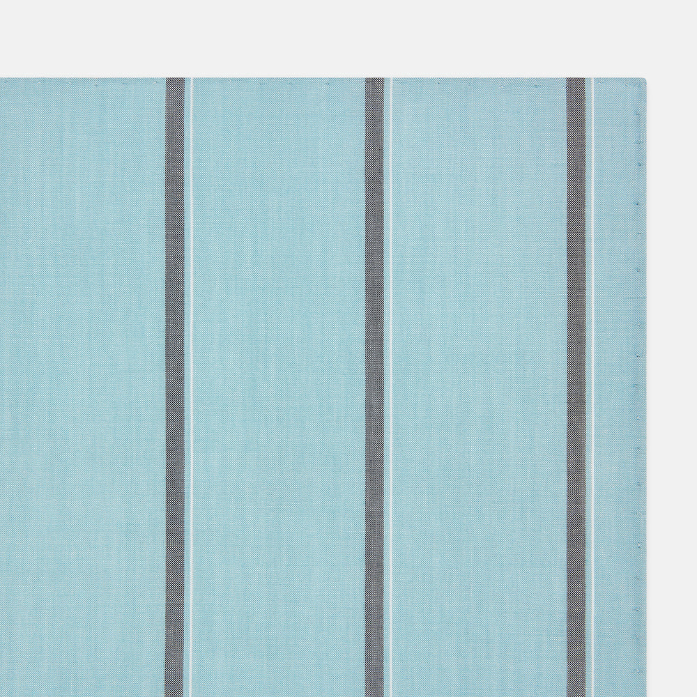 Light Sage Track Stripe Hand-Rolled Handkerchief