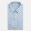 View 4 of product Pale Blue Cotton Cashmere Derby Collar Richmond Shirt