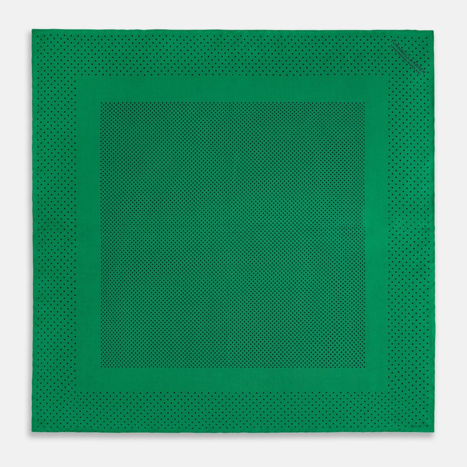 View 4 of product Green Dot Silk Pocket Square