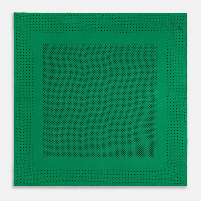 Green Dot Silk Pocket Square Image 3
