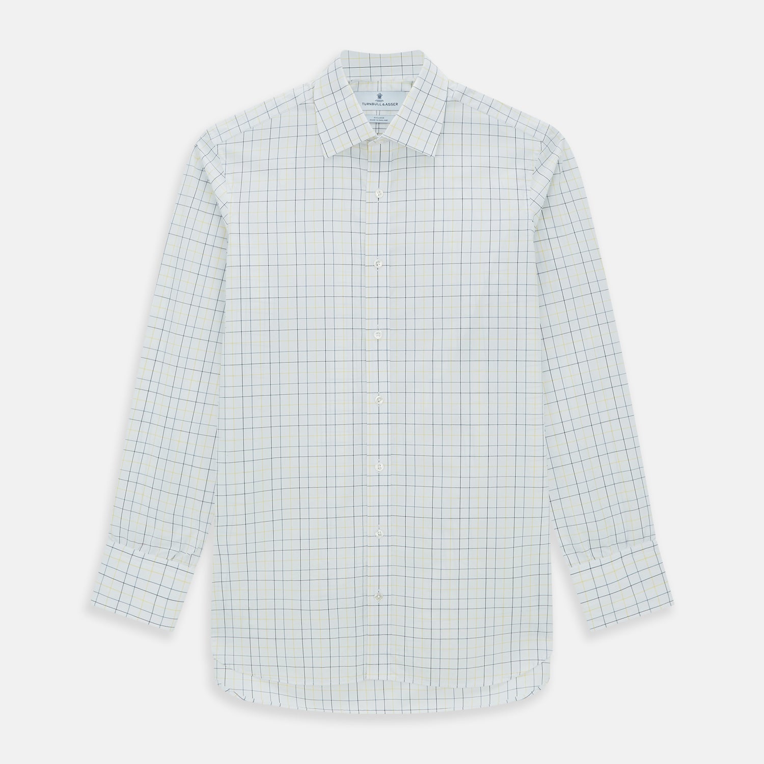 View 1 of product Yellow and Blue Grid Check Mayfair Shirt