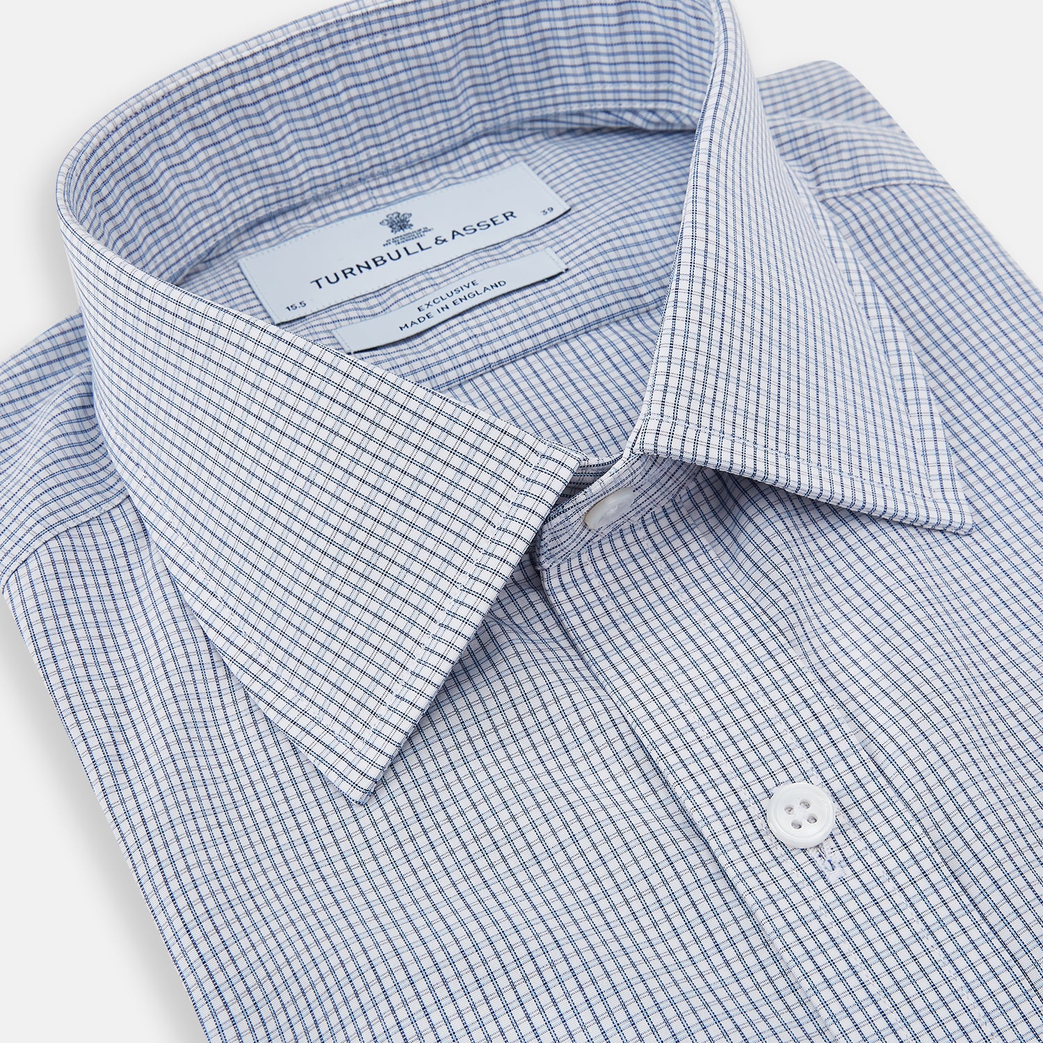 View 2 of product Blue Micro Graph Check Mayfair Shirt