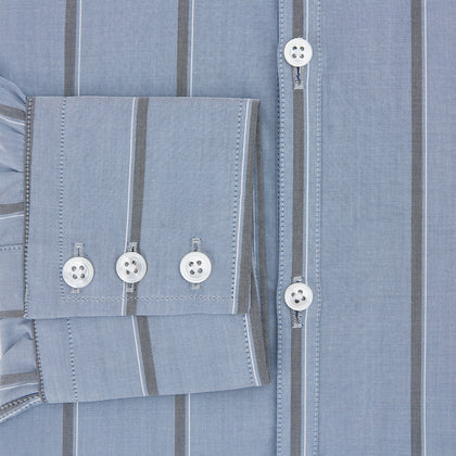 Steel Blue Track Stripe Westminster Shirt Image 3