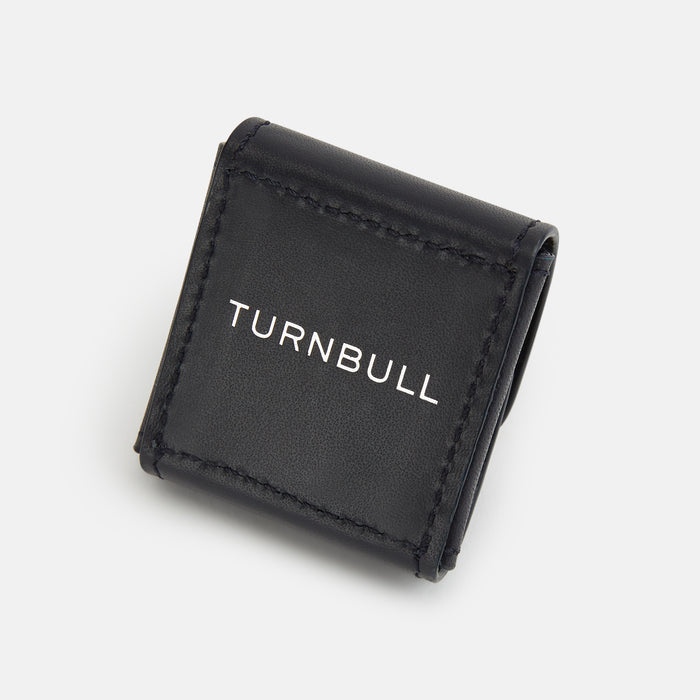 Navy Leather Cufflinks Image 3