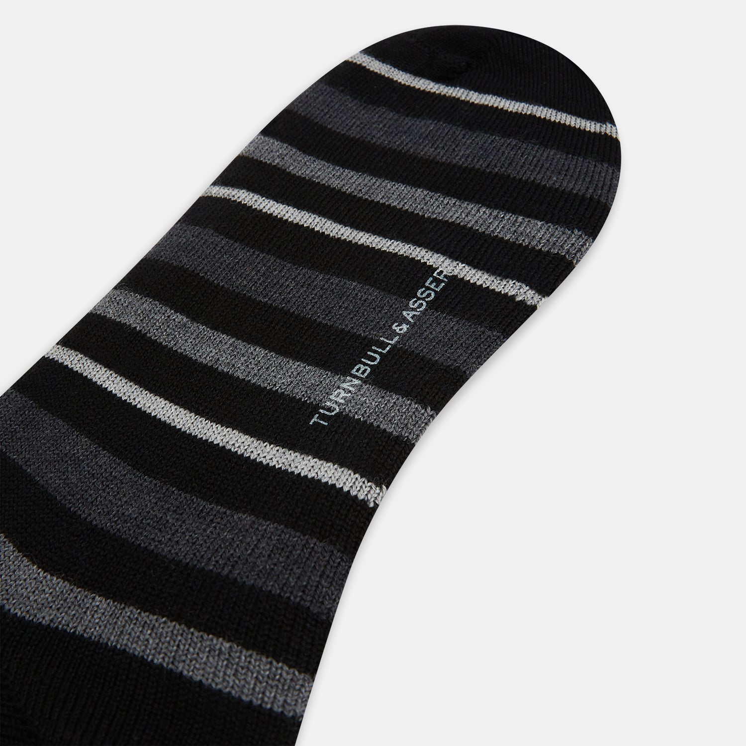 View 3 of product Chocolate Melange Striped Merino Wool Long Socks