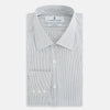View 5 of product Midnight Blue Fine Track Stripe Mayfair Shirt